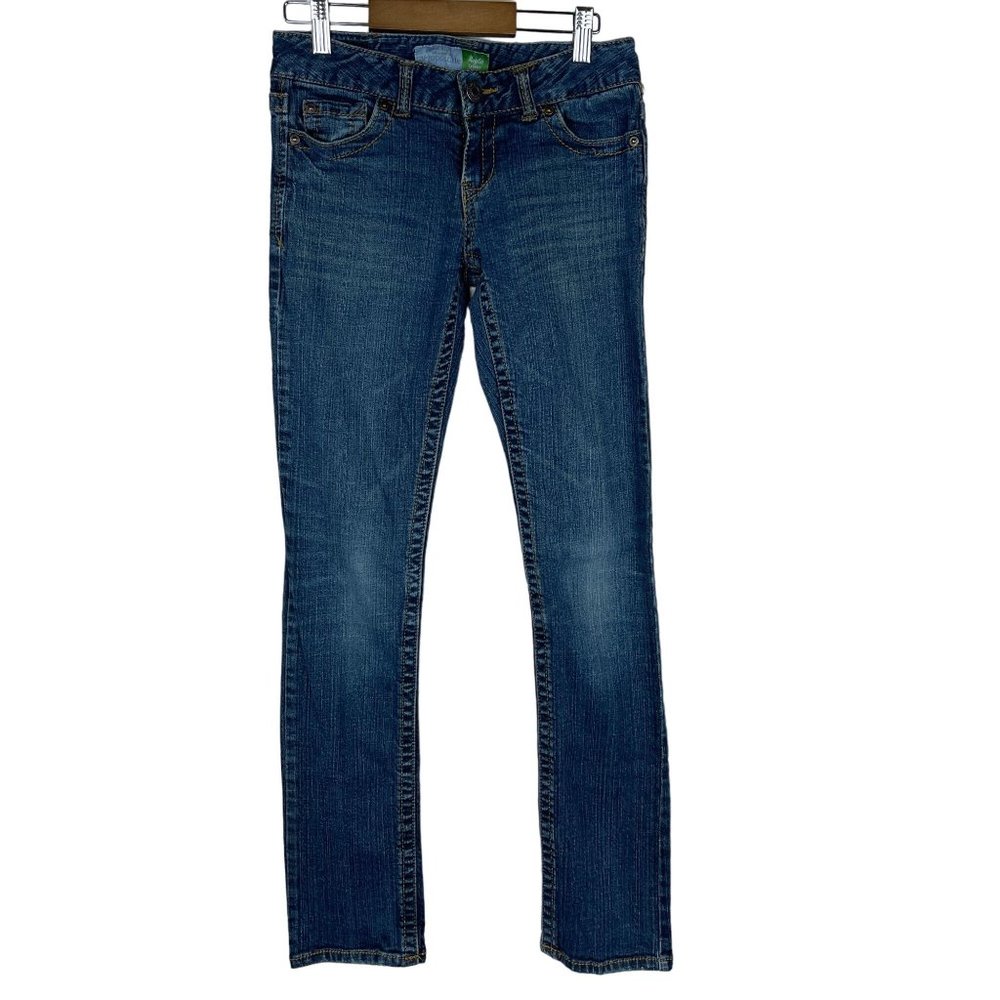 Aeropostale Jeans Womens Juniors 1 2 Blue Bayla Skinny Low Rise Y2K 00s Mallcore